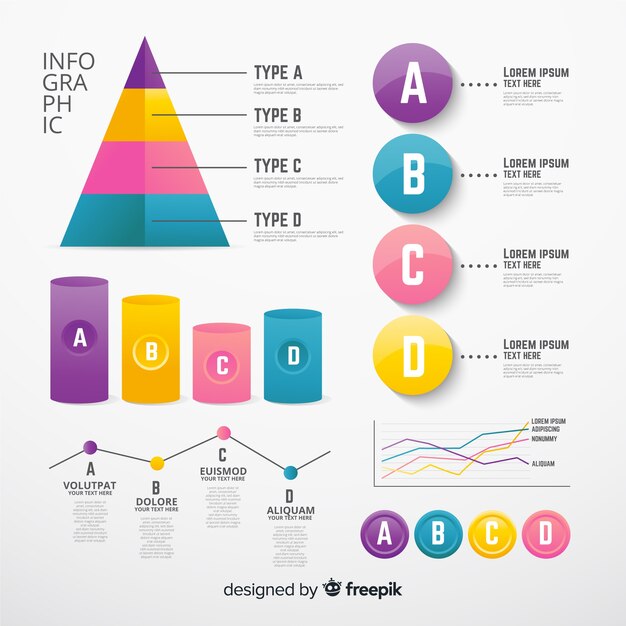 Set de elementos de infografías