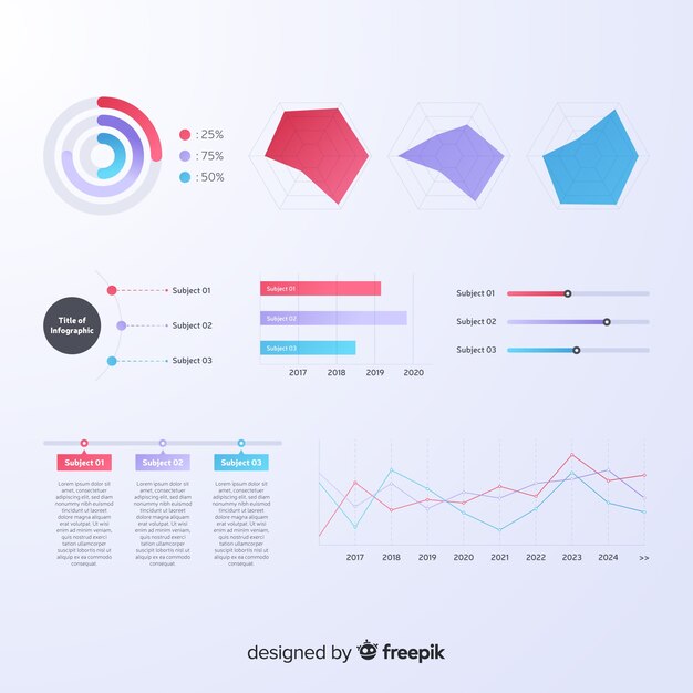 Set de elementos de infografías