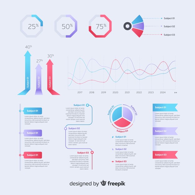 Set de elementos de infografías
