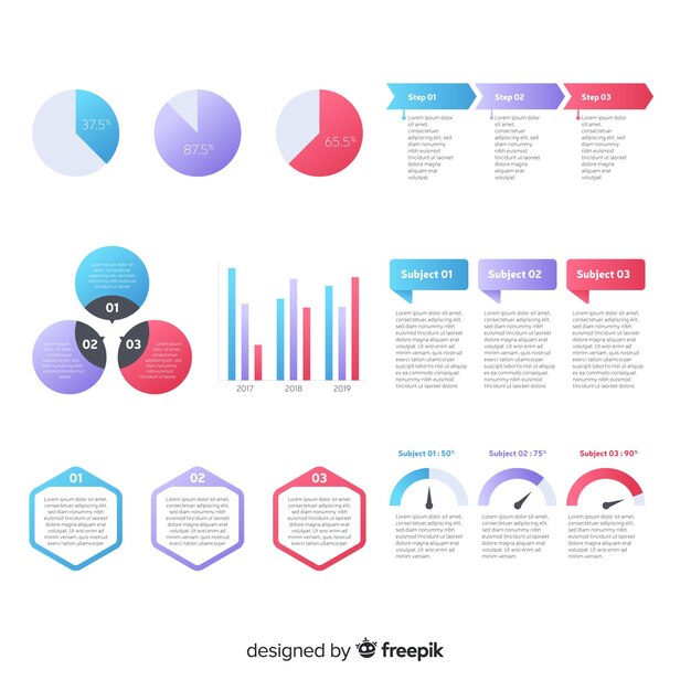 Set de elementos de infografías