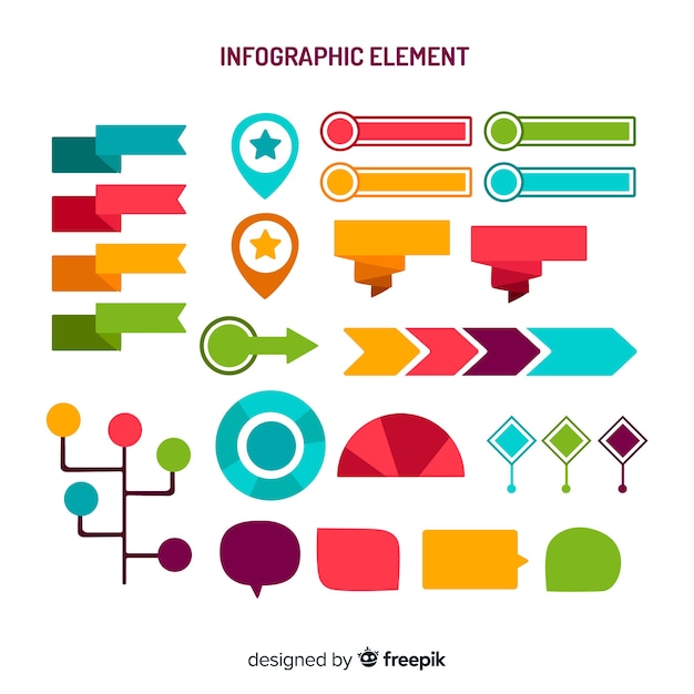 Set de elementos de infografías