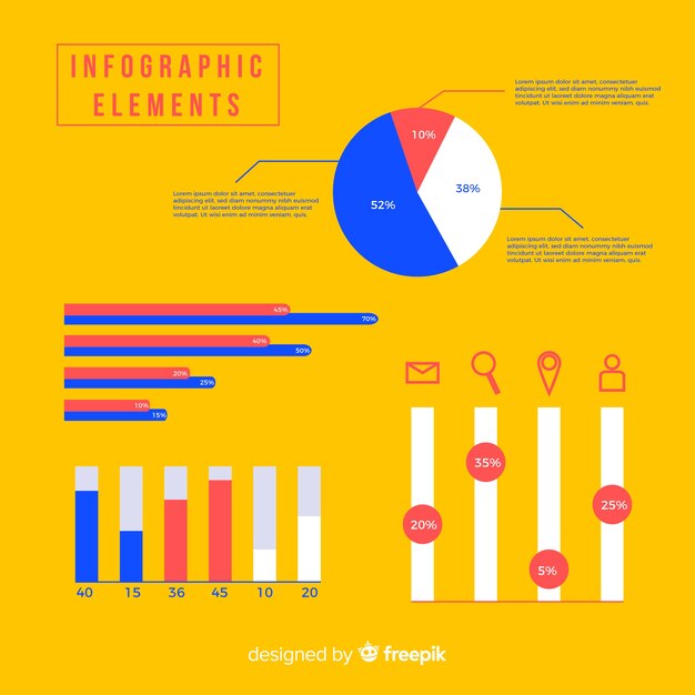 Set de elementos de infografías