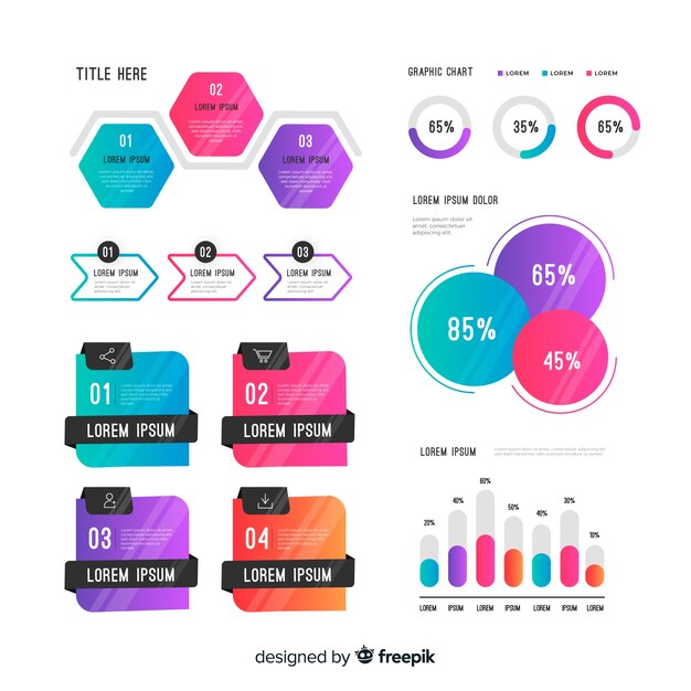 Set de elementos de infografías