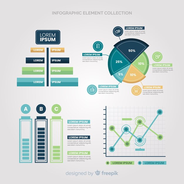Set de elementos de infografías