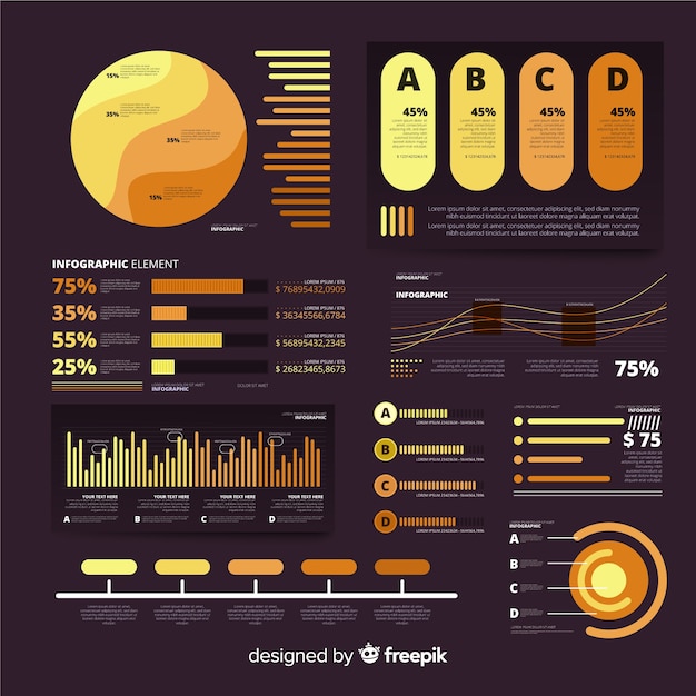 Set de elementos de infografías