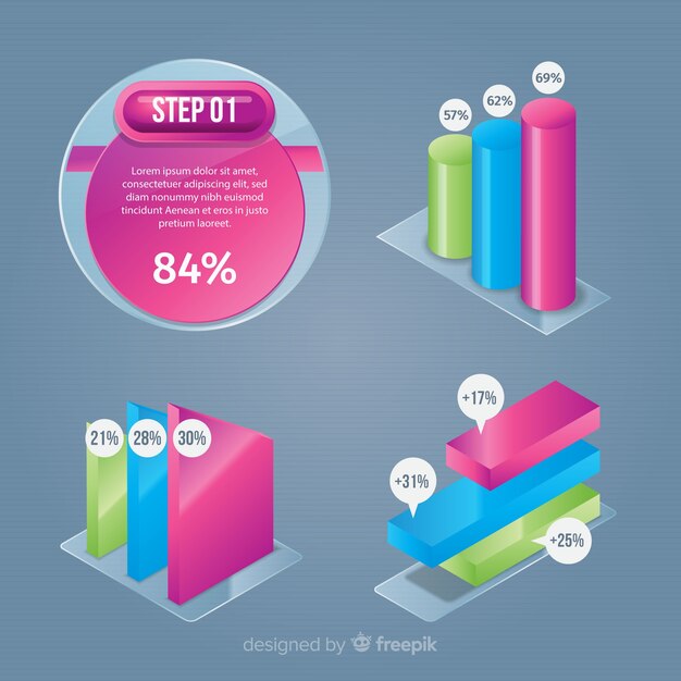 Set de elementos de infografías