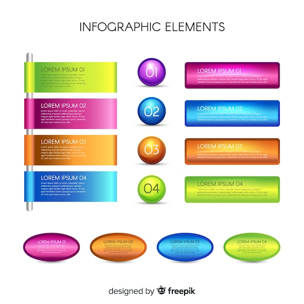 Set de elementos de infografías