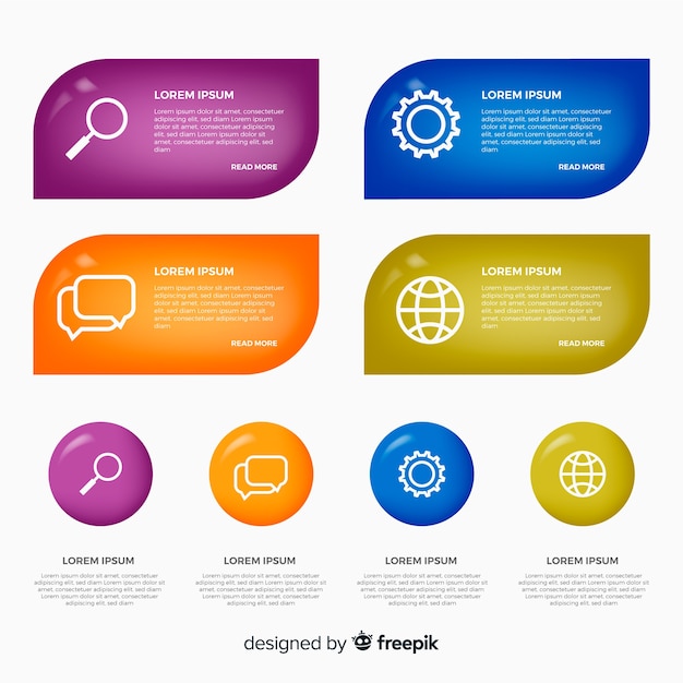 Set de elementos de infografías