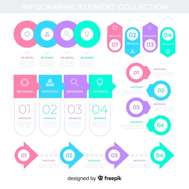 Set de elementos de infografías