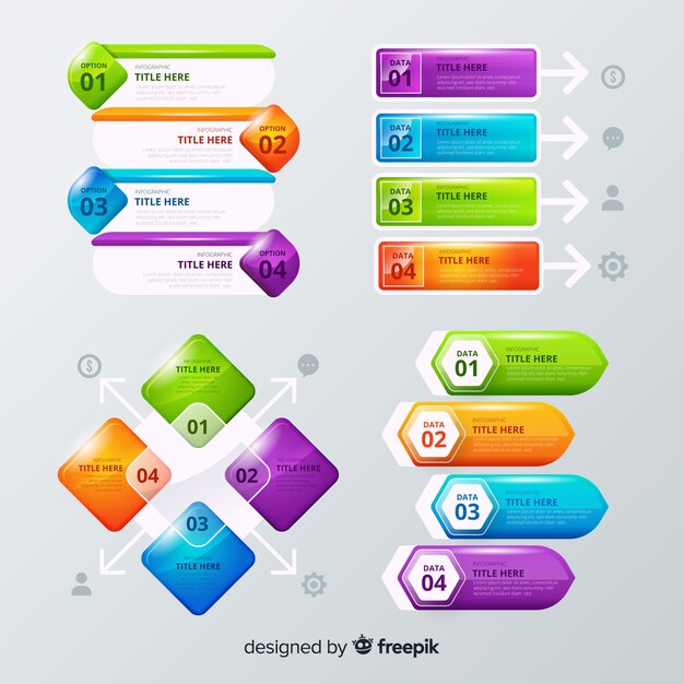 Set de elementos de infografías