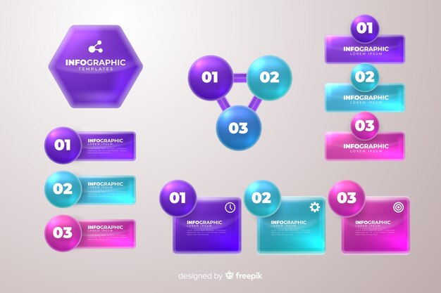 Set de elementos de infografías