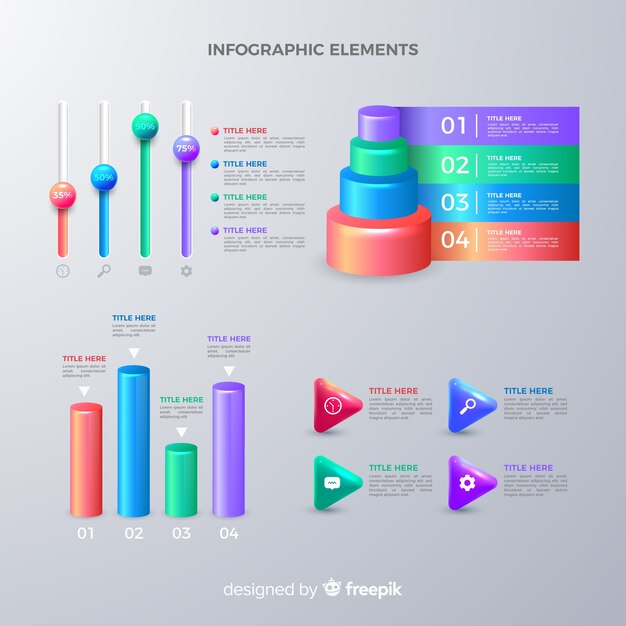 Set de elementos de infografías