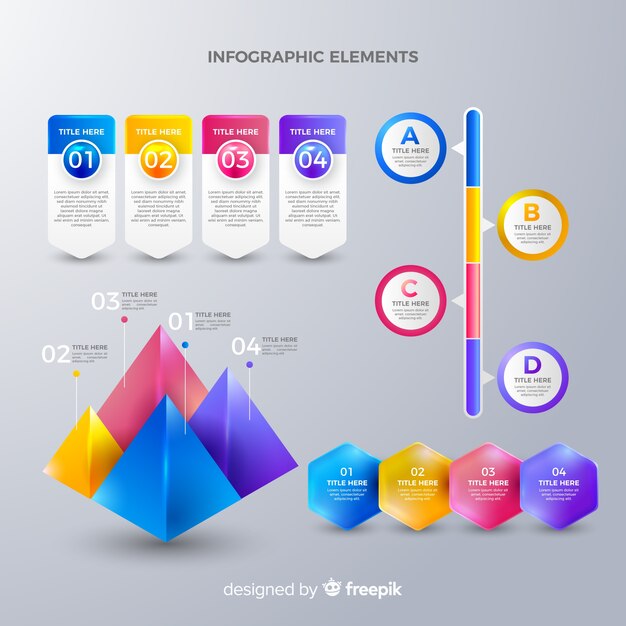 Set de elementos de infografías