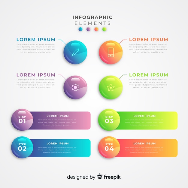 Set de elementos de infografías