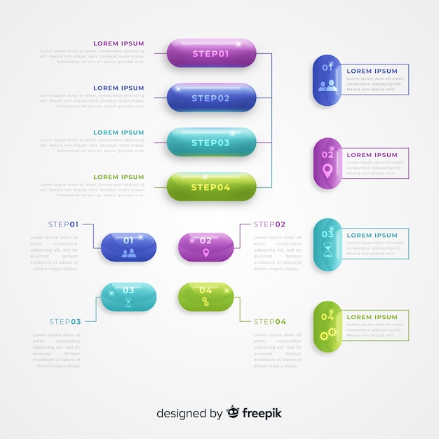 Set de elementos de infografías