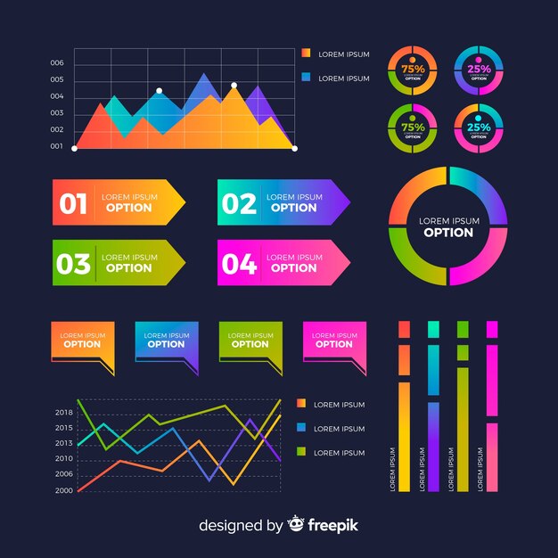 Set de elementos de infografías