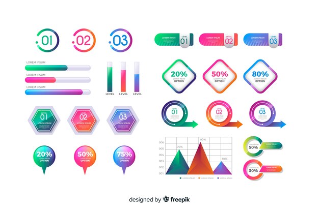 Set de elementos de infografías