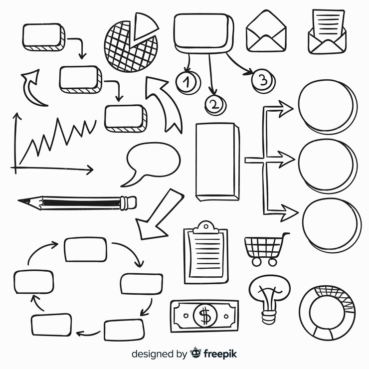Vector gratuito set de elementos infográficos dibujadas
