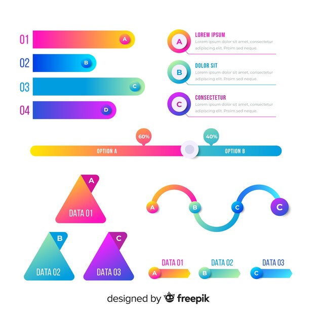 Set de elementos infográficos