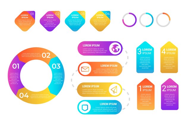 set de elementos para infográficos