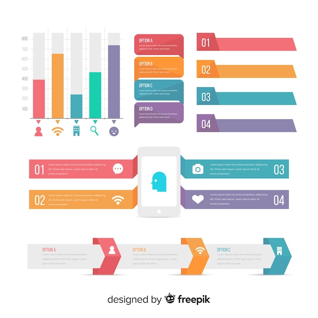 Set de elementos infográficos