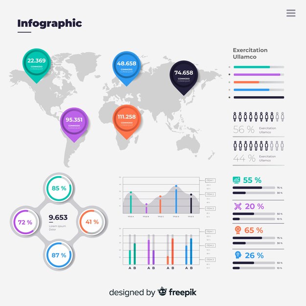 Set de elementos infográficos