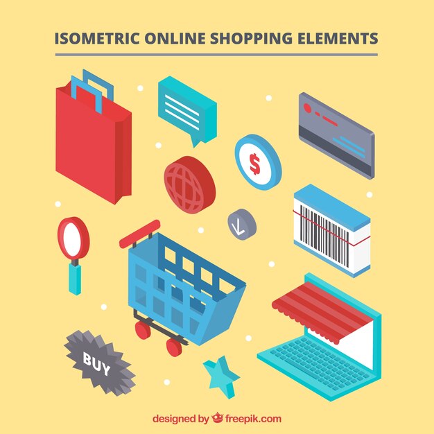 Set de elementos isométricos de compra online