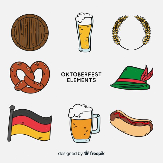 Set de elementos de oktoberfest