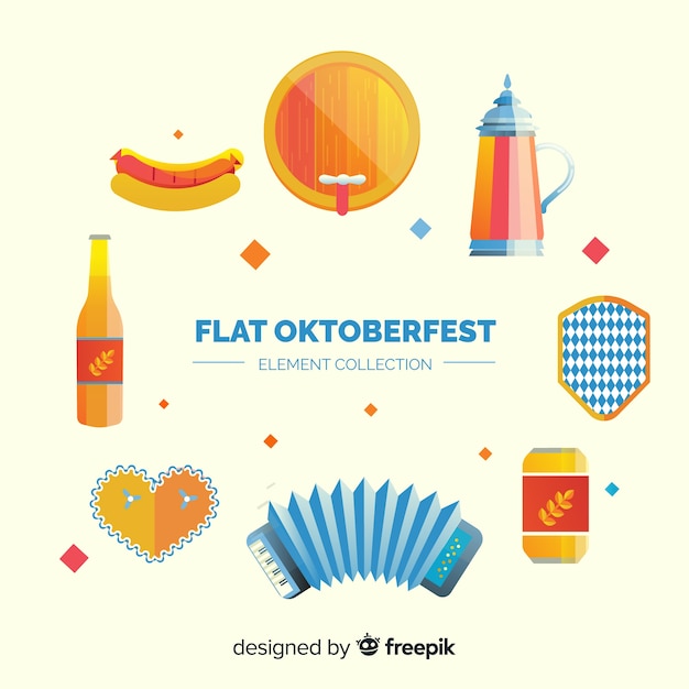 Set de elementos de oktoberfest