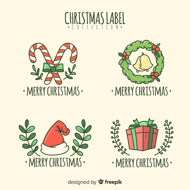 Set de emblemas navideños