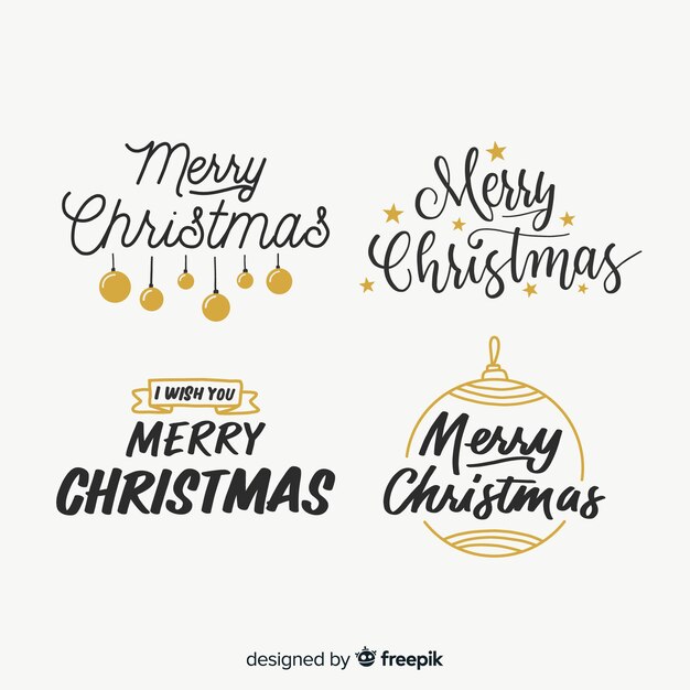 Set de emblemas navideños
