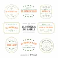 Vector gratuito set de emblemas de san patricio