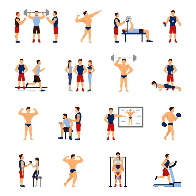 Set de entrenador de gimnasio