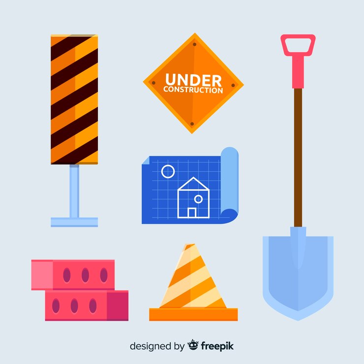 Vector gratuito set de equipamiento para la construcción