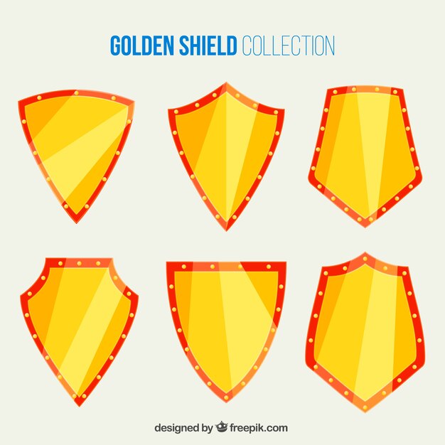 Set de escudos amarillos 