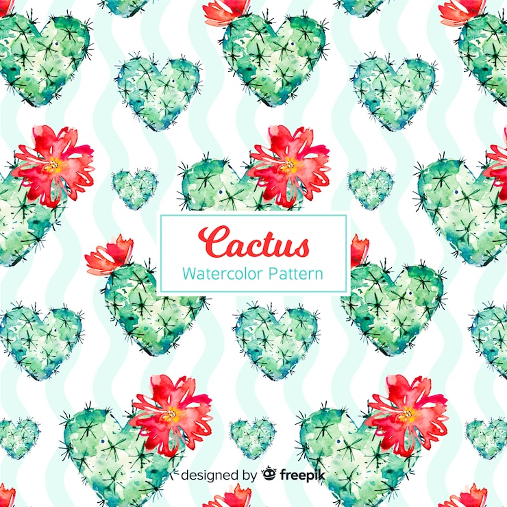 Vector gratuito set de estampados de cactus