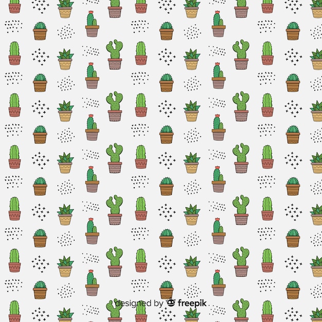 Vector gratuito set de estampados de cactus