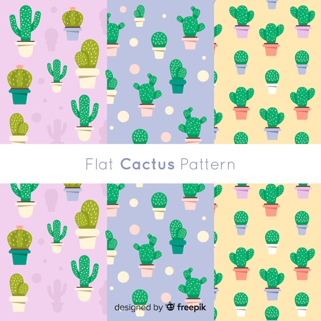 Vector gratuito set de estampados de cactus