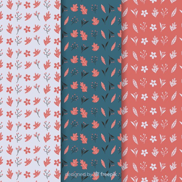 Set de estampados dibujados de otoño