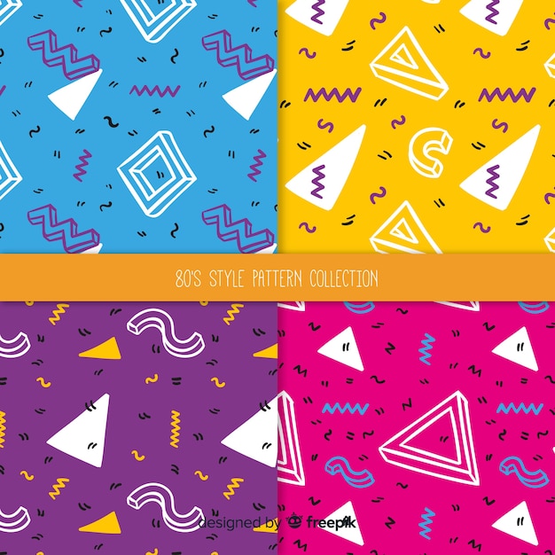 Set de estampados con estilo ochentero