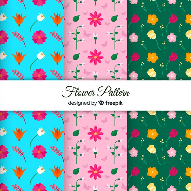 Set de estampados florales