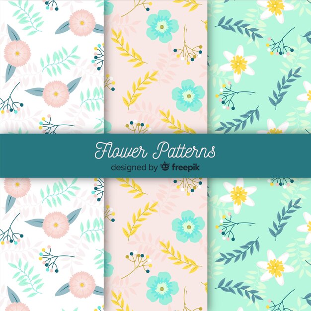 Set de estampados florales