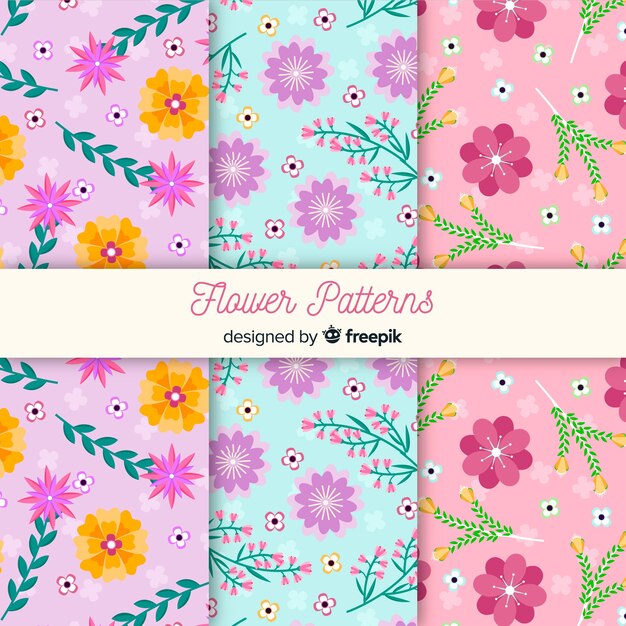 Set de estampados florales