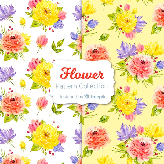 Vector gratuito set de estampados florales