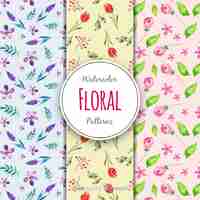 Vector gratuito set de estampados florales