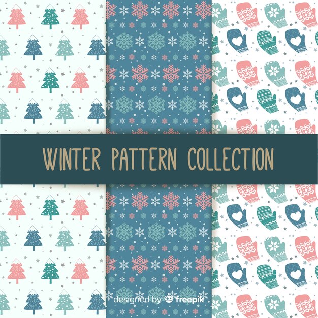 Set de estampados de invierno