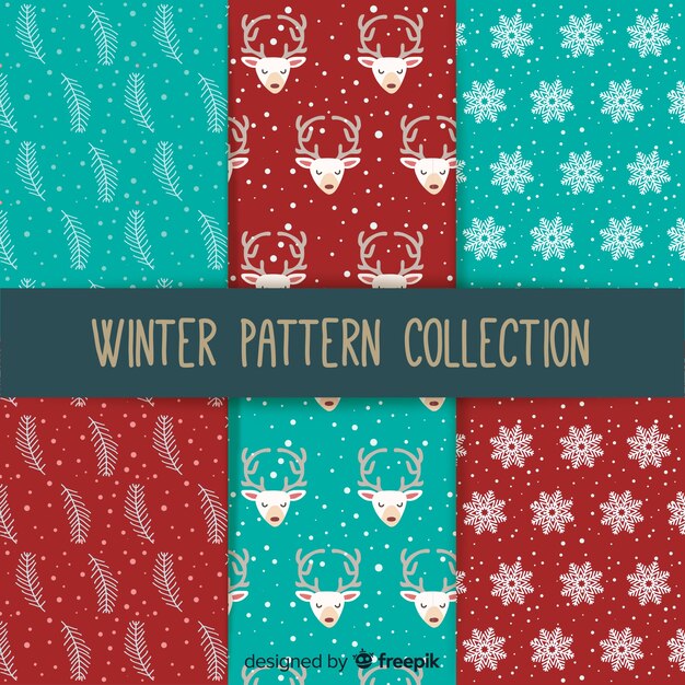 Set de estampados de invierno