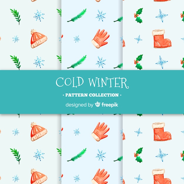 Set de estampados de invierno