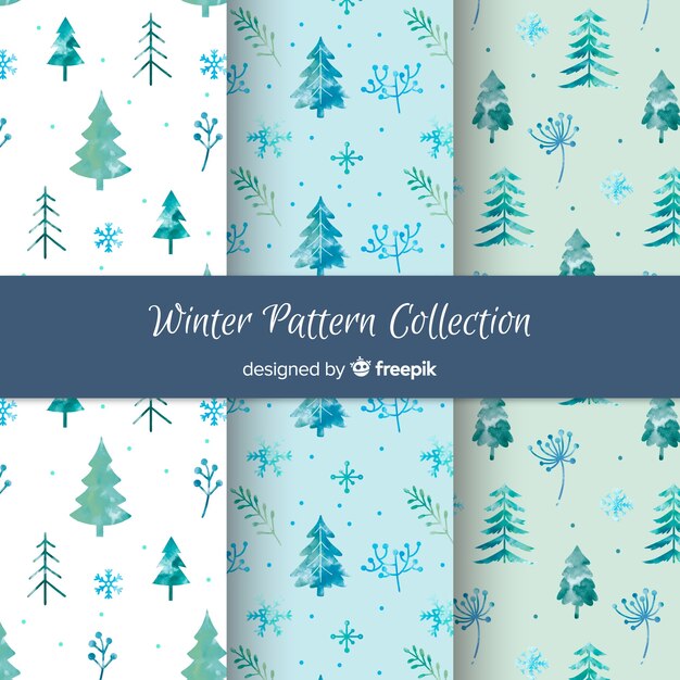 Set de estampados de invierno
