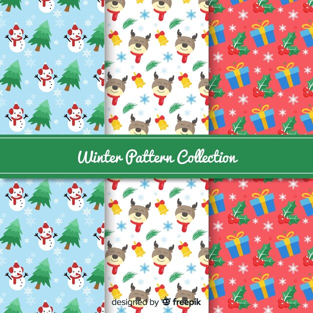 Set de estampados de invierno